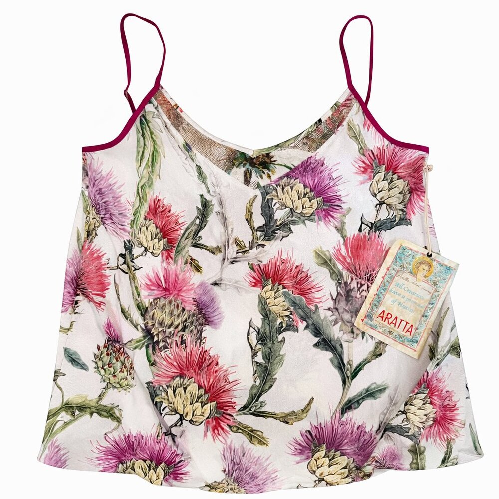 NWT - Aratta Floral Print Cami Tank Top – Size Small, Adjustable Strap